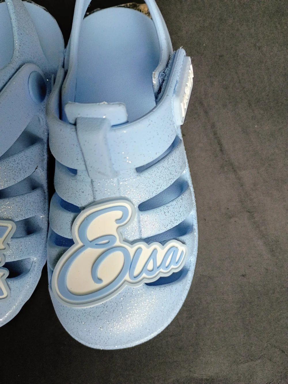 Disney Frozen Elsa Light Blue Kids Sandals SZ 9